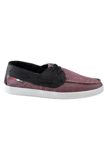 THEICONIC Men's Moccasins, Faded Purple, Made of Textile