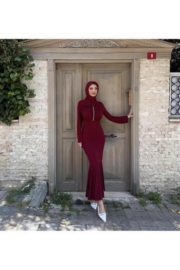 ENSA TESETTUR Φόρεμα Erva Stone Claret Red