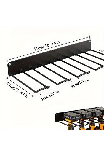 Choice 1pc Wall-mounted Utility Rack Power Tool Organizer Heavy Duty Metal Tool Shelf Drill Wall Mounted...