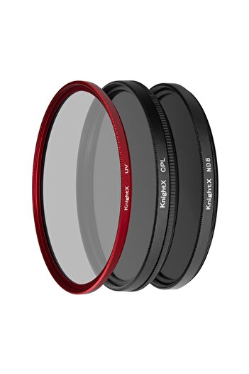 KnightX UV, CPL, ND8, KnightX Essential Set, 55mm + Case & Cloth GIFT