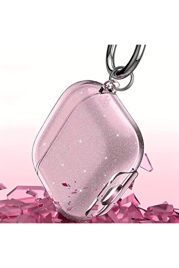 Choice4 For airpods pro light pink Cute Glitter Bow knot Crystal Headphone Cover Pendant Minimalist Style Fo