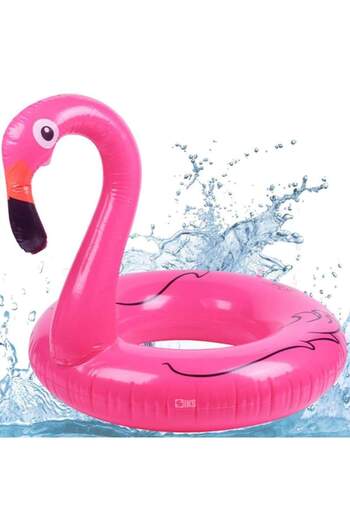 SIKS Inflatable Flamingo SIKS Ring For Children And Adults, Size 90cm, Pink