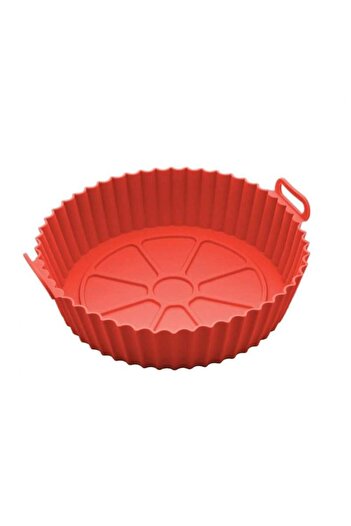 SIKS Silicone Protective Tray for Air Fryer, Universal, For Deep Fryer, Frying, Baking, Red