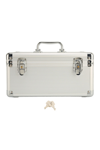 Choice WHITE Hard Drive Case Hard Drive Storage Box 14 Bays Double Lock Design Hard Drive Case for 2.5in