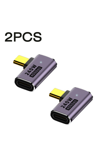 Choice 2PCS USB4-40G240w-L4 UGOURD USB4 OTG Type C To C Thunderbolt3 Extension Cable Adapter L Style Male T