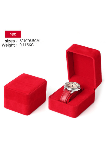 Choice1 R Watch Box Fashion Velvet Round Corner Smartwatch Clock Storage Case Jewelry Accessories Business.