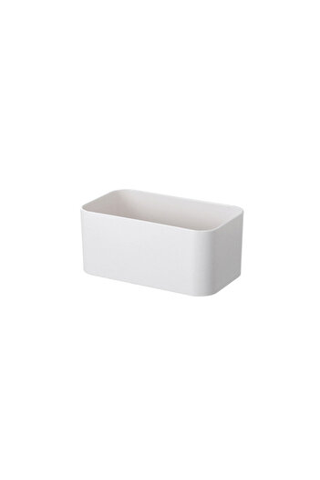 Choice white-S Wall Mounted Cosmetic Storage Box Bathroom Storage Rack Shelf Adhesive Storage Case Remote C