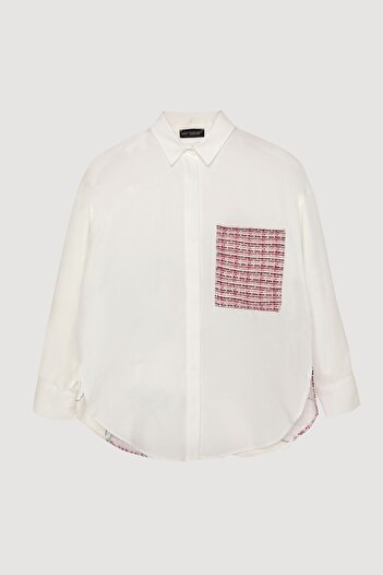 Quzu Tuvid Detailed Shirt Pink