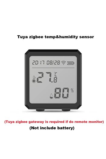 Choice1 TH01Z-Black ONENUO Tuya Zigbee Temperature and Humidity Sensor with LCD Screen Digital Display Wirel