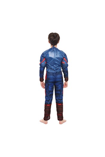 ALMİRA SOLMAZ TİCARET Classic Captain America muscle costume for boys 95-110 CM 3-5 years