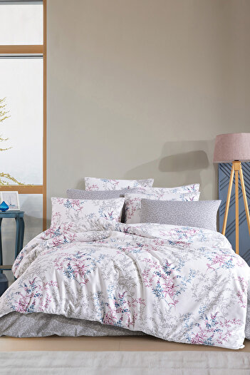 EVA Patterned Double, Fitted Sheet, Duvet Cover Set