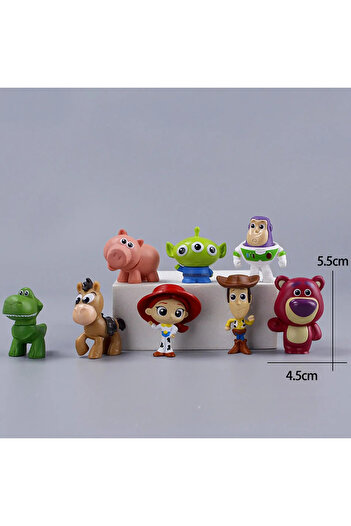 Choice 8pcs set Anime Figure 8pcs Set Toys Story 4 Disney 5cm Woody Buzz Lightyear Action Decoration Colle