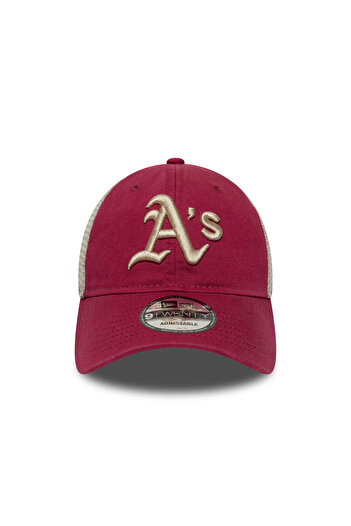 NEW ERA Washed 9Twenty Trucker Oakath Chjstn Dark Red Unisex Cap