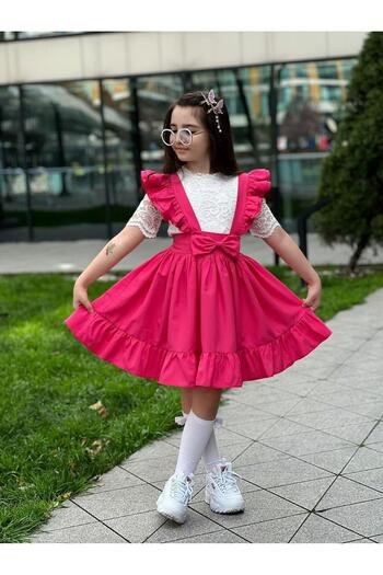 KOKOŞ BEBEK Guipure Blouse Combination with Slope |   Between 3/12 Years