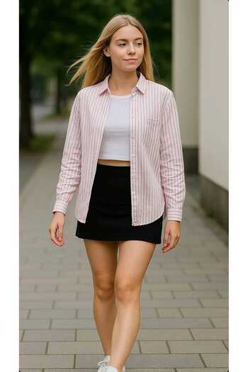 B&C AYAZ BUTİK striped shirt