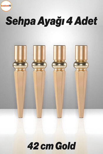 Badem10 Ellipse 4Pcs Coffee Table Leg 42cm Plastic Gold Gold Table Foot Kitchen Coffee Table Desk Furniture Legs