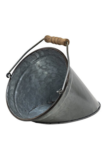 Clayre & Eef Metal Pot Gray 20x17x16 cm
