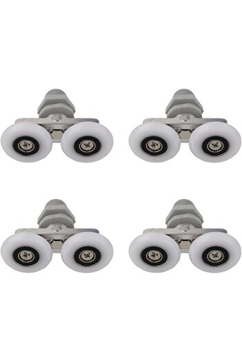 OEM Set of 4 shower cabin rollers, Aluminum alloy, 23 mm, Gray