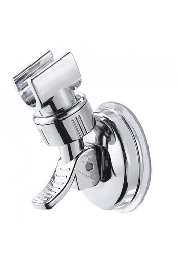 OEM Suction cup shower head holder, 360 degree adjustable, elegant chrome, supports up to 5kg