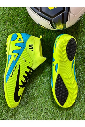 Walked Boys' Toothless Nailless Astroturf Football Sports Shoes with Flexible Throat Socks
