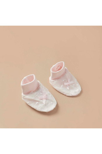 giggles Lace Detail Slip-On Booties