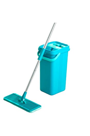 Motek Set mop și găleată premium, cuve separate pentru spălare și scurgere, 100% microfibră, 360 de grade