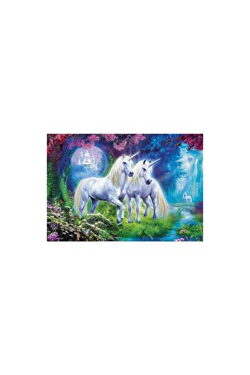 EDUCA Puzzle - Unicorns in the forest, 500 pieces, includes puzzle glue