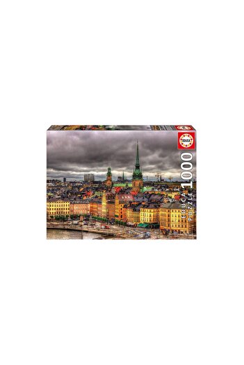 EDUCA Puzzle - Views of Stockholm, Sweden, 1000 pieces, includes puzzle glue