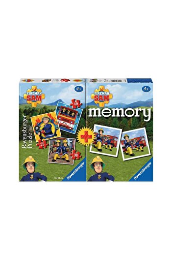 RAVENSBURGER Puzzle - Fireman Sam + Memory, 25/36/49 pieces, + memory game