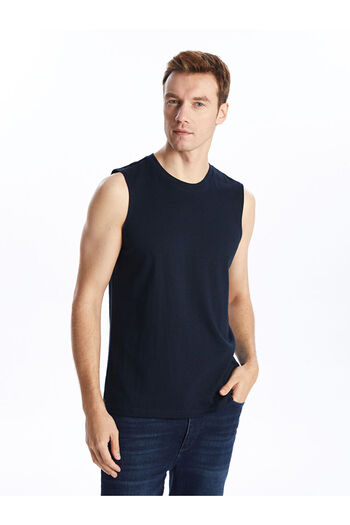LC Waikiki Navy Blue Crew Neck Men's Sleeveless T-Shirt