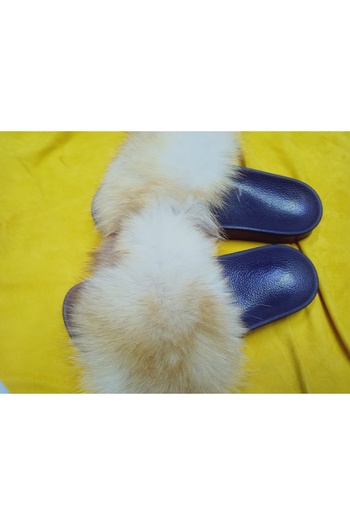 hoaryage Genuine Mink Fur Slippers