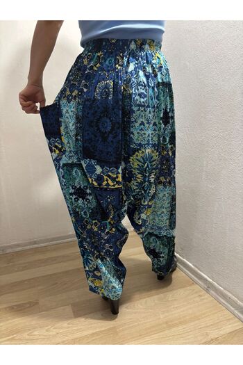 hoaryage Viscose Print Fabric Floral Print Baggy with Pockets 100% Cotton