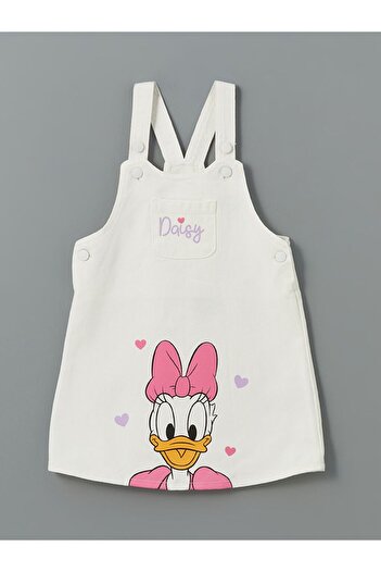 LC Waikiki LCW Kids Daisy Duck Girl Παιδικό φόρεμα Gabardine Salopet
