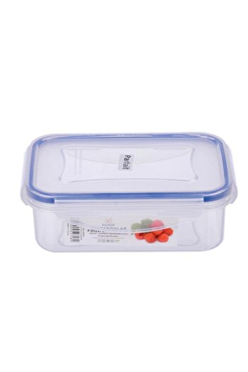 Generic PARFAIT Rectangular Airtight Leak-Proof Food Container Clear and Blue 0.5 Liter YH151005PP1