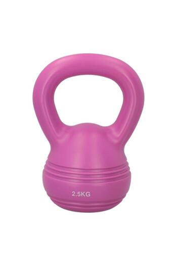 Generic BODY SCULPTURE Non Slip Wide Grid Handle Kettlebell Pink 2.5kg