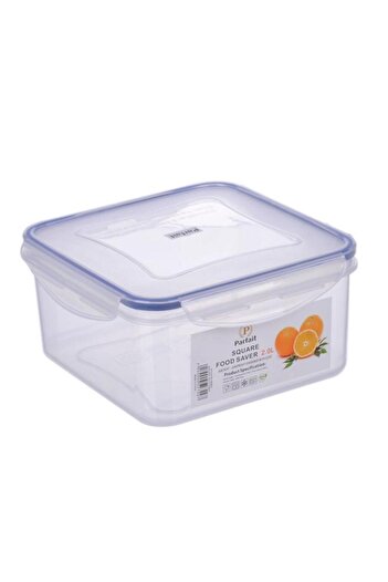 Generic PARFAIT Square Airtight Leak-Proof Food Container Clear and Blue 2 Liter YH171709PP11