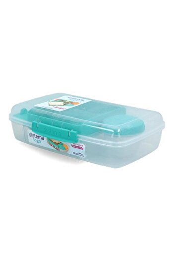 Generic sistema Rectangular Lunch Box Blue and Clear 21671