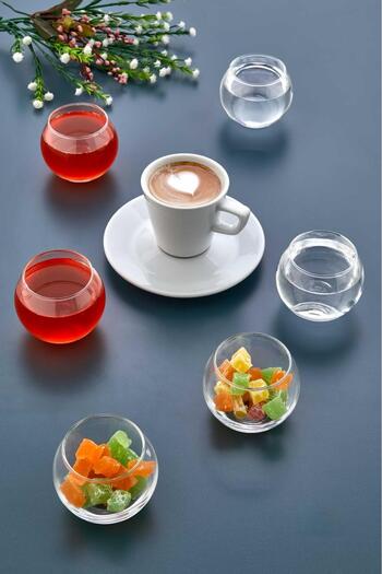 İLİVA 6-Piece Glass Fan Mini Presentation Cup, Turkish Delight Cup, Pinterest Mini Coffee Side Water Cup