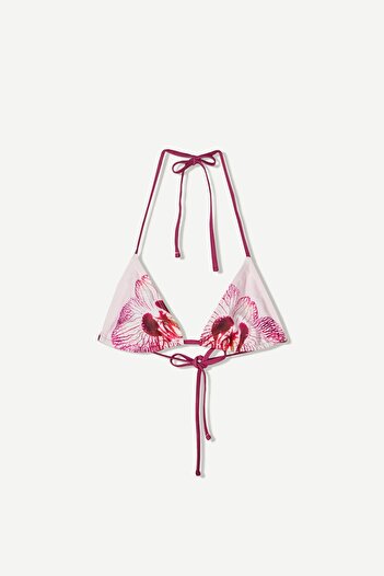 Bershka Floral bikini top