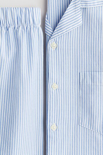 H&M Pamuklu Poplin Pijama Takımı