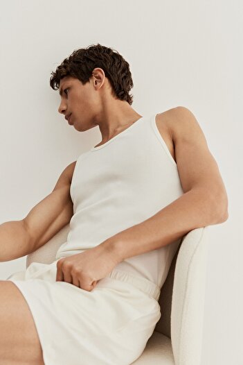 H&M Kolsuz Üst ve Şortlu Pamuklu Pijama Takımı