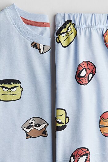 H&M Baskılı Pijama Takımı