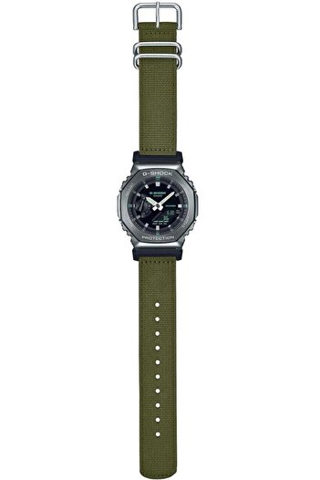 Casio G-Shock Gm-2100Cb-3Adr Green Fabric Band Men's Wristwatch