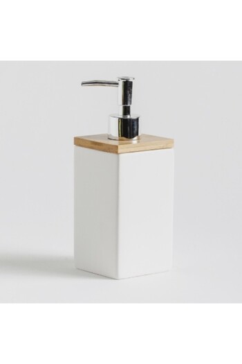 HomeVibes SOAP DISPENSER WOODTOP SQUARE