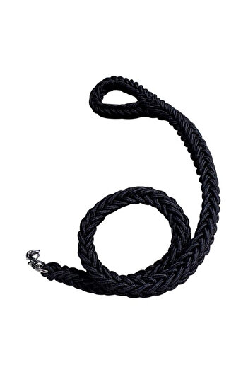 Ropet Lesa impletita pentru caine de talie mare, grosime 25mm, 120cm, Negru, Ropet