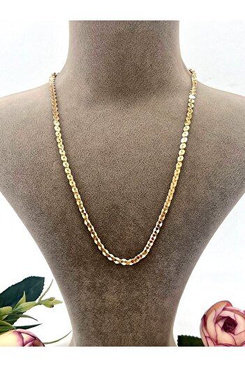 MASAL TAKI&AKSESUAR XUPING Parlak Pullu Çelik Kolye (18K Rose/45cm)