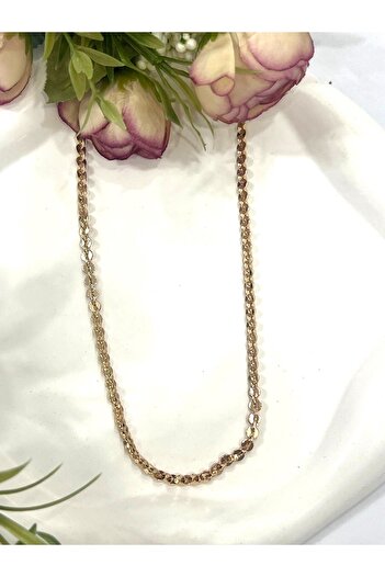 MASAL TAKI&AKSESUAR XUPING Parlak Pullu Çelik Kolye (18K Rose/45cm)