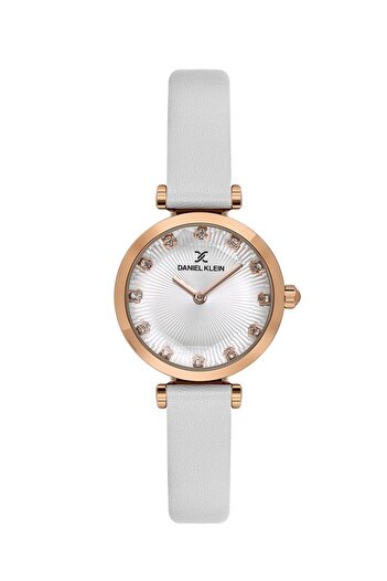 Daniel Klein Dk101-Dk.1.13919-6 White Leather Cord Women Wrist Watch
