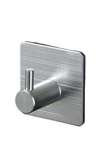 Zqmw Set de 6 cârlige pentru prosoape Zqmw, oțel inoxidabil, argintiu, 4,5 x 4,5 x 2,8 cm