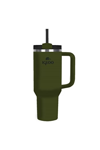 IGLOO Igloo Stadler Thermo-Mug 1.2 Liter Thermos Cup with Straw Khaki